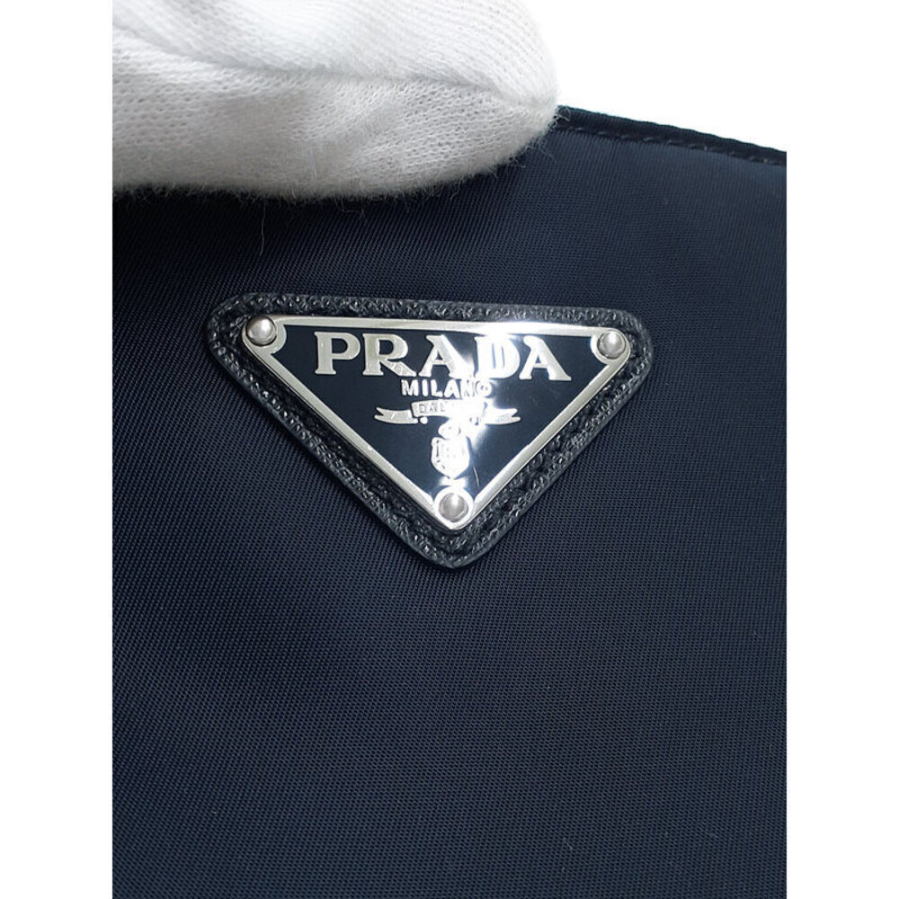 PRADA Re Saffiano Leather Shoulder Crossbody Bag Black - Picture 5 of 9